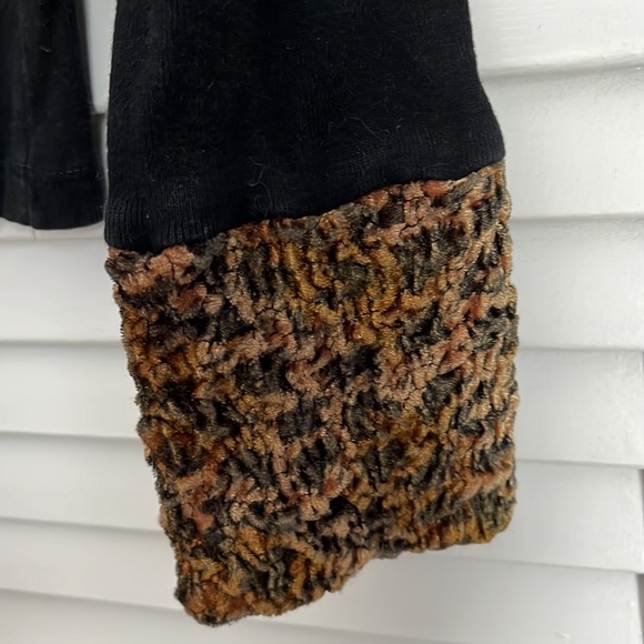 90’s Y2K Vintage Blueprint Shirt Chenille Accent Turtleneck One Size M/L - Picture 2 of 3